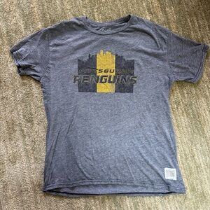 Original Retro Brand Gray and Gold Pittsburgh Penguins Tee